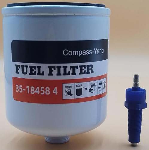 Compass-Yang Marine Fuel Water Separator Filter with Water Warning Sensor 35-18458 5 35-18458T For Mercury/Mariner V-6 EFI/DFI outboard engines (1996 and Newer),Replace 35-18458Q4 Sierra 18-7968