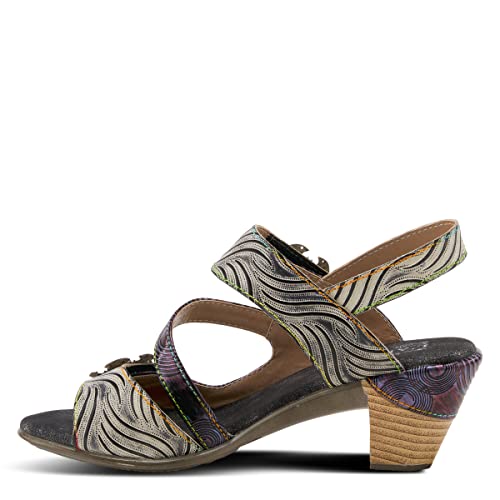 Spring Step L'artiste Women's Acarine Heeled Sandal Purple Multi Eu 40 / Us 9 #TOP1