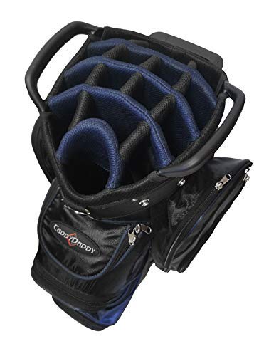 CaddyDaddy Roadrunner Wheeled Cart Golf Bag (Black/Blue)