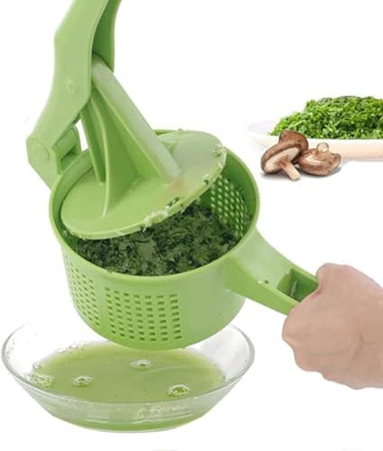Sefoemut手動野菜絞り器、1.2L脱水フルーツ絞りジューサーキッチン脱水機絞り器 (グリーン) (グリーン,S)