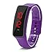 Deror Orologio da Polso a LED, Cinturino Sportivo in Silicone con Display elettronico a 12 Ore con quadrante Digitale(Viola)