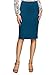Produktbild oodji Collection Damen Knielanger Bleistiftrock, Blau, DE 36 / EU 38 / S