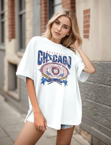 Oversized Baseball Shirt for Women Baseball Season Tshirt Women Sport Team Fans Short Sleeve Tee4