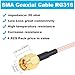 exgoofit SMA Male to SMA Male Cable 6 inch, Pack of 4, RG316 SMA Coaxial Cable Extender for Antenna Extension