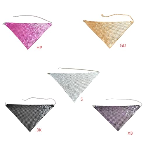 Delicate Neck Triangle Collar For Ladies Model Show Lightweight Collar Wedding Party Anti-Uv Scarf With Shinning Sequins3