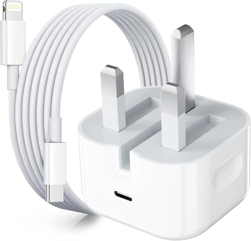 for iPhone Charger 20W PD USB C Charging Plug with 2M Lightning Cable for iPhone 14 13 12 11 Pro Max XR XS X iPad