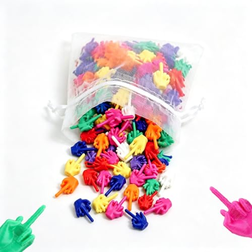 100 Pcs Mini Middle Finger Hands - Funny Desk Gag Gift