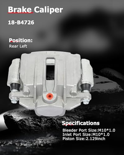 Image of cciyu 18-B4726 Rear Left Brake Caliper Assembly w /Bracket For Cadillac 2000-2002,For Chevy 1999-2005,For GMC 1999-2005