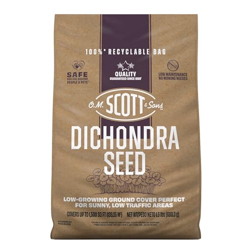 O.M. Scott and Sons Dichondra Seed, Lawn Seed for a Low-Maintenance, No-Mow Yard, Covers up to 1,500 sq. ft., 1.5 lb.
