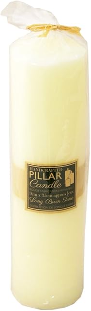 Extra Large 35cm 250 Hour Long Burn Church Pillar Candle ~ Cream Votive Candle