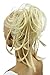 Produktbild PRETTYSHOP XXL Haarteil Haargummi Dutt Hochsteckfrisuren Mit Geflochtenen Zöpfen Voluminös Gewellt Unordentlich Platinblond G3D