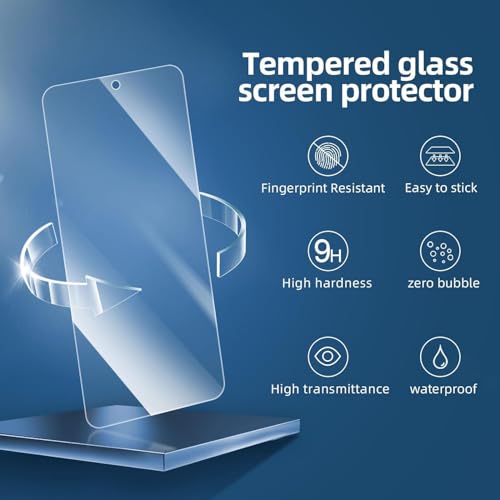Image of NEW'C 3 Pack Designed for Samsung Galaxy S23 FE 5G Screen Protector Tempered Glass, Bubble Free, Ultra Resista