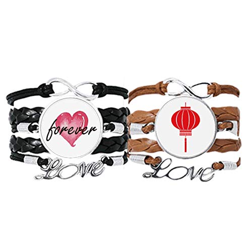 Bracelet en cuir rouge à lanières chinoises pour sublimer vos tenues d'été
