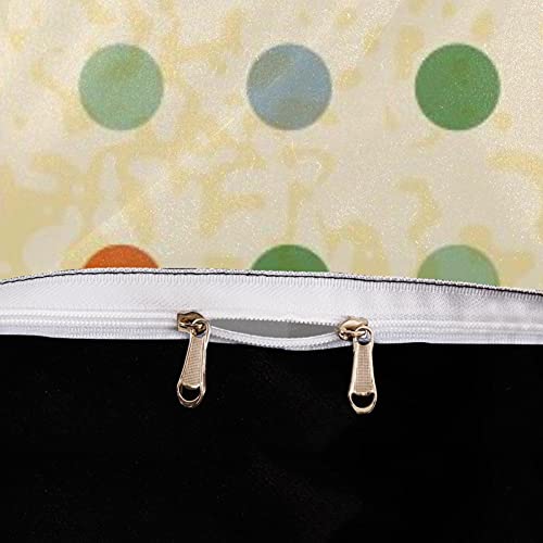 Duvet Covers Set Twin Pug Puppy On Dotted - Soft And Breathable Microfiber Comforter Bedding Set With Zipper Closure For Kids Women Men, 1 Duvet Cover 2 Pillowcase #TOP3