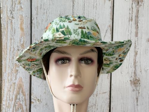 Image of Wide Brim Bucket Hat for Women Girl Men Boy