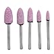 FTVOGUE Abrasive Mounted Polishing Stone Schleifscheiben Bits Set Befestigung für Schleifwerkzeuge 3mm Schaft(Rose)