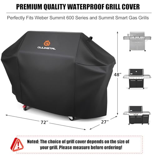 Image of QuliMetal 72 inch BBQ Grill Cover | 600D Waterproof Cover for Large Outdoor Gas,Compatible with Weber,Char-Broil,Nexgrill,Monument,Dyna-glo,Brinkmann and More