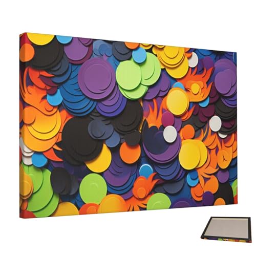 Toile décorative HCLYvexiria peinture murale au motif coloré artistique