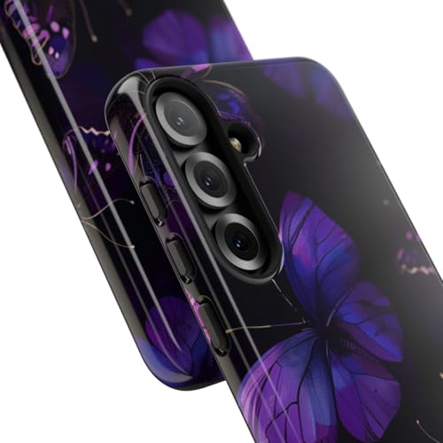 Coque Samsung S25 Plus papillon violet rigide et brillante - 2