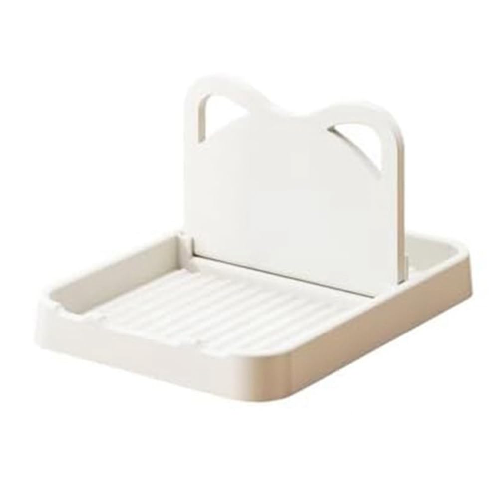 CTRLZS Spoon Rest with Lid Holder, Foldable Spoon Holder for Kitchen Counter, Cat Pot Lid Holder for Spoons White Easy Install Easy to Use