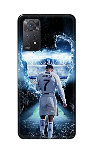 Image of Printed Hard Back Cover Case for Mi Redmi Note 11 Pro+ Plus 5G Back Cover (Footbal Legend) -1302