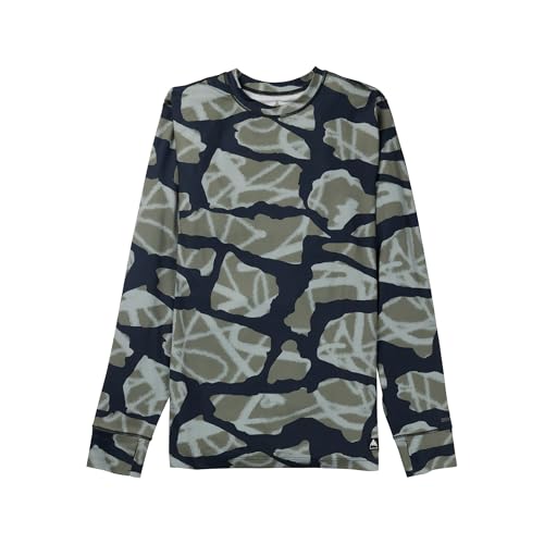 Burton Men's Midweight Base Layer Crewneck, Graffiti Camo, XX-Large