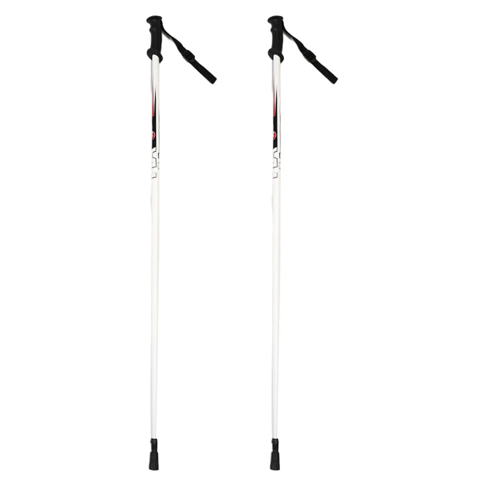 MERIGLARE Bastones de esquí Ligeros, Profesionales, con Mango ergonómico, portátiles, de aleación de Aluminio, para Snowboard, Raquetas de Nieve y esquí, Blanco