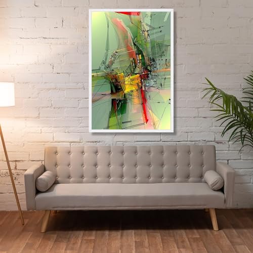 Impression d'art numérique géométrique toile futuriste HD 50x70