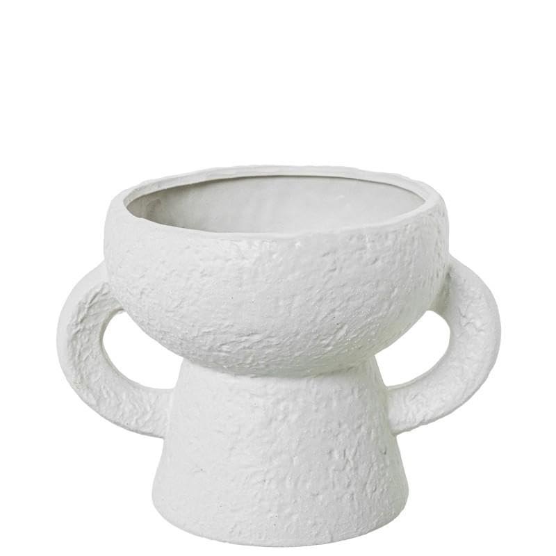 Vase de table blanc DRW pour bouquet de salon style bohème chic