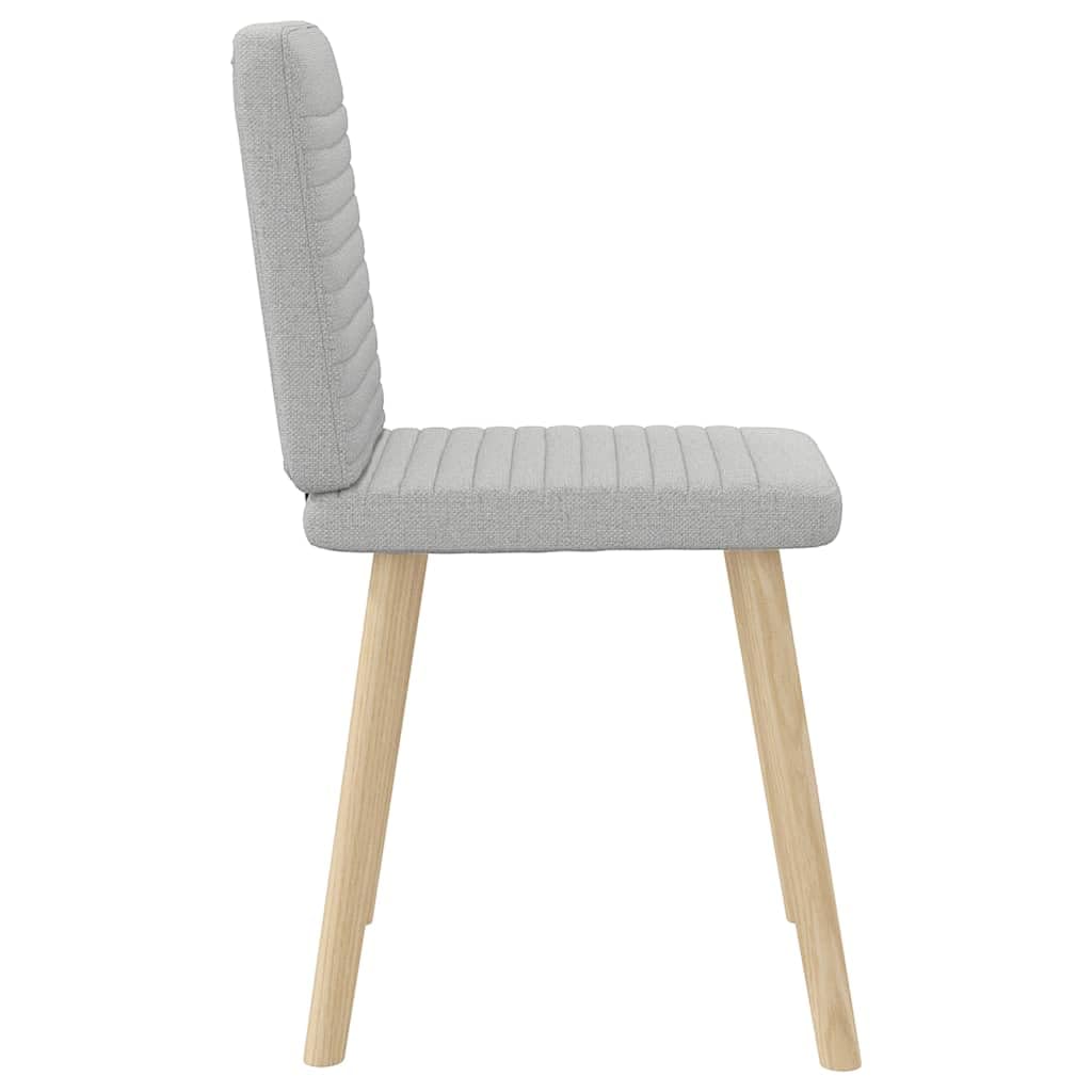 Lot de 2 chaises de salle à manger en tissu gris nuage avec dossier ergonomique, structure stable en bois et métal, rembourrage confortable, moderne, polyvalent, pour cuisine, salon, bureau