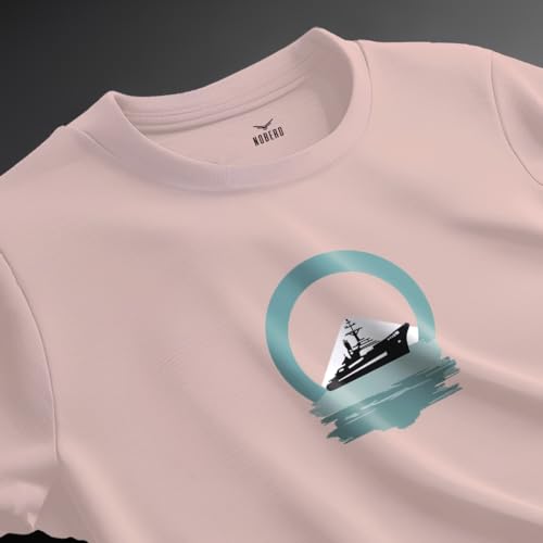 Image of Nobero Men's Regular Graphic Printed T-Shirt for Men | Soft Cotton | Classic Fit | Printed Casual Tshirt for Men