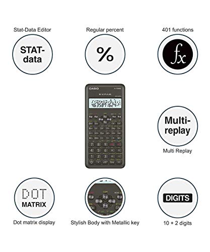 Image of Casio - FX-991ES Plus-2nd Edition Scientific Calculator & FX-100MS 2nd Gen Non-Programmable Scientific Calculator, 300 Functions and 2-line Display