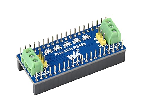 Baudrate: 300~500000bps Waveshare Convertitore da UART a RS485 per Raspberry Pi Pico, 2 Canali Modulo RS485 3.3V con Ricetrasmettitore SP3485, Utilizzando UART Bus