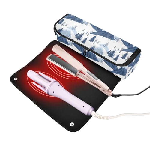 Bolsa de viaje organizadora para herramientas de cabello resistente al calor CWUPZAY miniatura 2