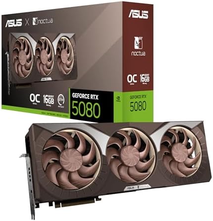 ASUS GeForce RTX 5080 16GB GDDR7 Noctua OC Edition Gaming Graphic...