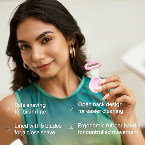 Image of Namyaa Ultra Sensitive Mini Body Razor For Women | 2x Smoother And Long Lasting | Curve-Friendly, Smooth & Hassle-Free | 5 Blades | Pack of 1