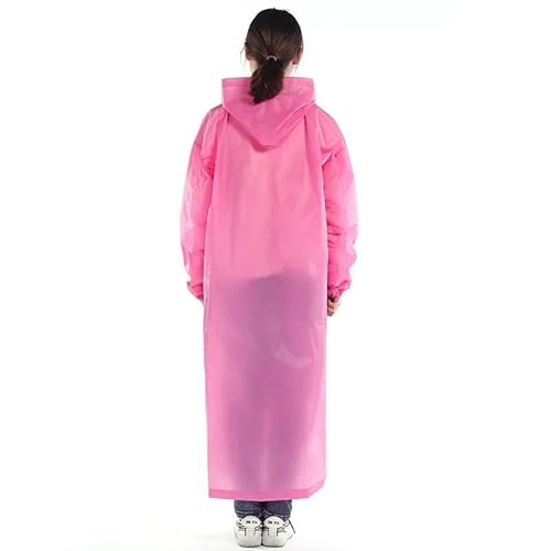 معطف مطر خفيف الوزن مقاوم للماء بزر كبس للاغلاق بتصميم سهل الطي يحمي الملابس من المطر للسفر والتنقل والانشطة الخارجية وارتداء عملي ومريح