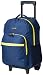Rockland Double Handle Rolling Backpack, Navy, 17-Inch