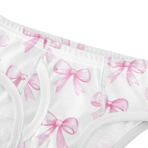 Wusikd Pink Bows Boys' Underwear Cotton White Color Boys Briefs Soft Toddler Underwear 2T4