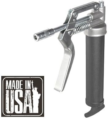 Mini Pistol Grip Grease Gun with 4" Steel Extension and 4 Jaw Coupler