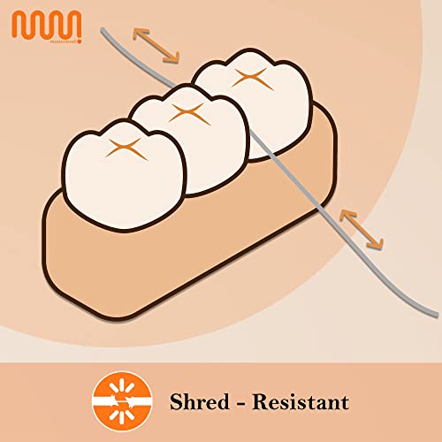 MasterMedi Extra Comfort Mint Dental Floss, 50 M, 6 Pack and 1 pc Tongue Scraper with Travel Case Complete Oral Care