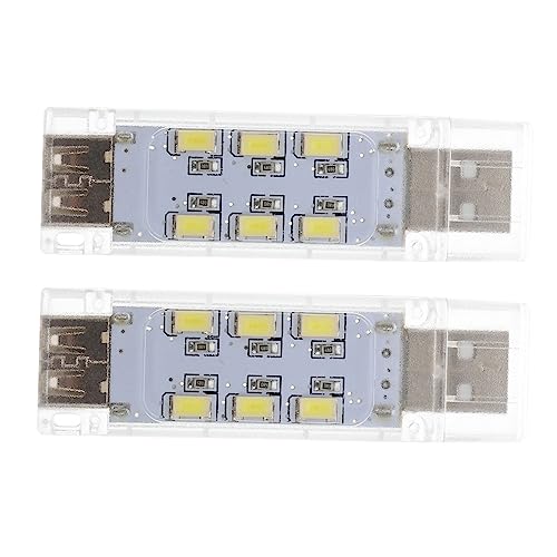 Mipcase 2pcs USB Rechargeable Led Light Portable Computer Lamp for Night Reading for Laptop and Keyboard Use for and Camping