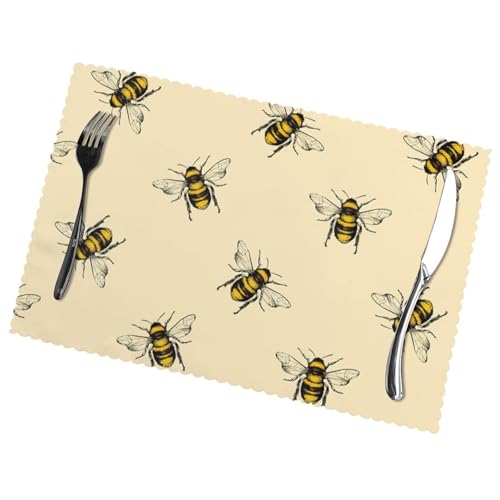 Sets de table en polyester lavables contre taches et chaleur x6 - 4