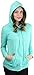 ToBeInStyle Women’s Lightweight Long Sleeve No Zipper Hoodie Jacket w/Kangaroo Pocket - Mint - Large