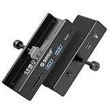 ORICO USB Hub, Alluminio USB 3.2 Hub Clip con porta USB-C PD 60W, 10Gbps 6 porte Distributore USB con 2 Tipo A 3.2 e 1 Tipo C 3.2, SD/TF 3.0, AUX, Cavo da 100cm per monitor, Scrivania