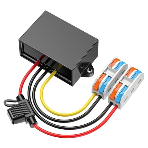 Spannungswandler 12V auf 24V, Step up Converter 12V auf 24V 5A 120W mit Sicherung Wasserdicht und Schnellverbinder Kabelverbinder für Golfwagen LED Truck. (DC9-20V Eingang)