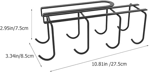 Miniatura 4 de UPKOCH Soporte para tazas debajo del gabinete, estante para tazas, taza de café, té, debajo del armario, soporte para tazas