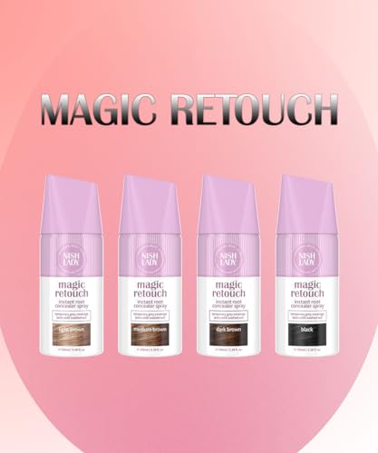 Nishlady Magic Retouch Sprays Instant Root Concealer Spray - Schnelle und Einfache Anwendung, Ansatz-Ausbesserungsspray, für Frauen Haarfarbspray Hellbraun, Schwarz (Dark Brown, 100 ml (1er Pack))