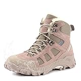 JACKSHIBO Winterschuhe Winterstiefel Herren Damen Gefüttert Wasserdicht Schneestiefel Warm Stiefel Winter Schneeschuhe Wanderschuhe Trekkingschuhe Wanderstiefel Outdoor Boots Schuhe Unisex Pink 39 EU