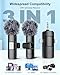 PoP voice 3 in 1 Professional Wireless Lavalier Microphone for iPhone, Android, Camera,Mini Microphone, Lapel Mic with Noise Reduction, Crystal Clear Sound for Recording, YouTube, Podcast, Vlogging